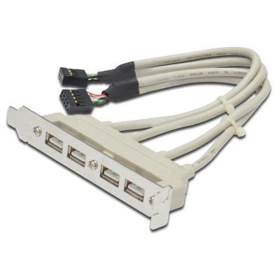 Кабель для передачи данных косичка системної плати 4xUSB 2.0 Atcom 15258, фото №1