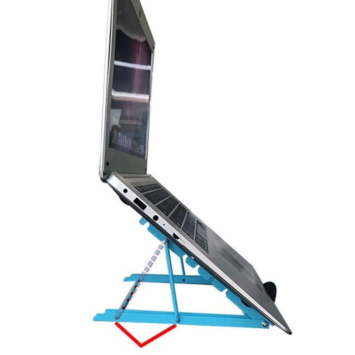 Подставка для ноутбука складная Пластик Портативная охлаждающая основа Легкая и стабильная для рабочего стола Синяя, фото №1