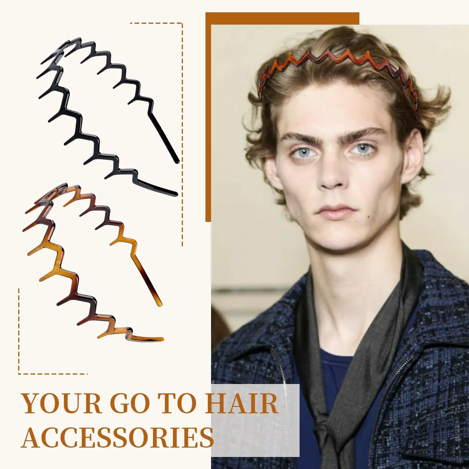 Обруч Зигзаг 4 шт. Чорний, фото №5 Обруч Зигзаг 4 шт. Чорний, фото №5