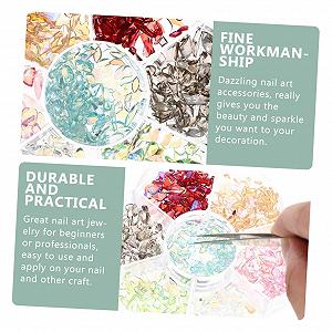 Украшения для ногтей FRCOLOR 5 коробок Модные орнаменты с драгоценными камнями для дома и ногтевой студии synthetic.ua - Фото 1