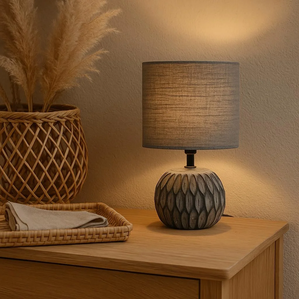 Настільна лампа Luxus Oslo H 26 x Діаметр 14 E14 Кераміка Червоний, фото №4