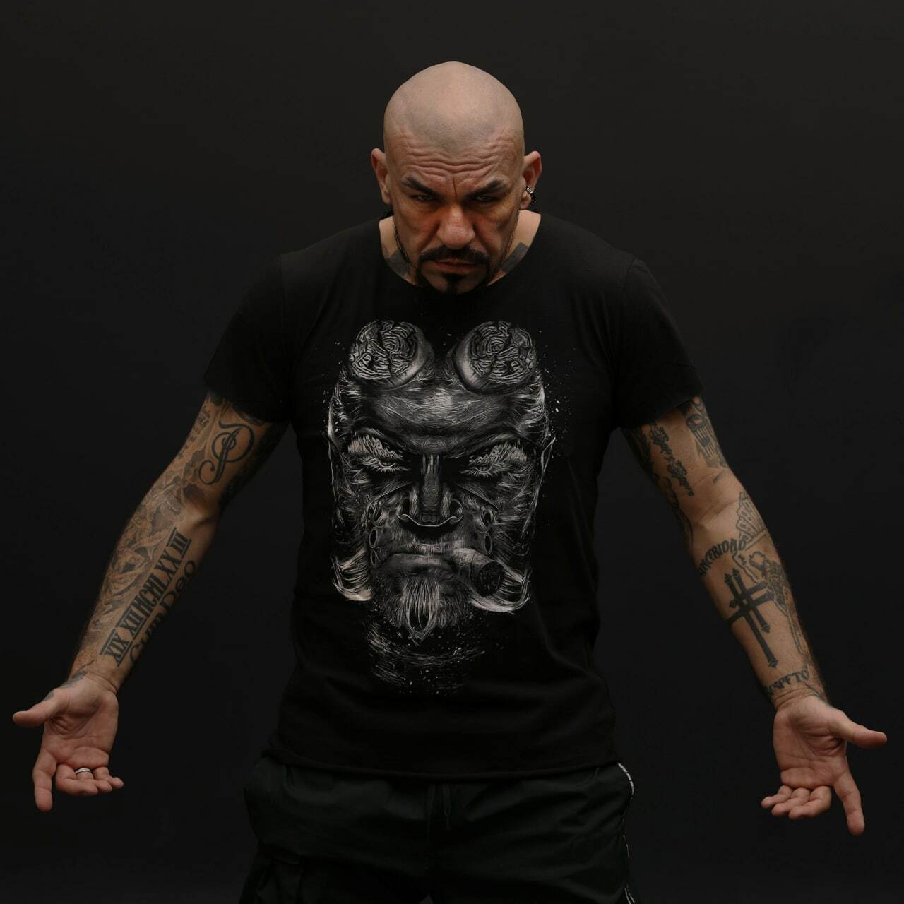 Футболка Brutal man с принтом черная XL, фото №2
