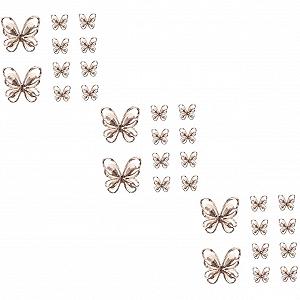 Патчи для ногтей Healeved Бабочки 3D, золотистый цвет, 30 шт - Фото 1