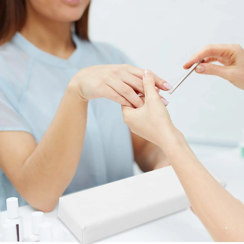 Подушка для рук для манікюру Шкіра PU М'яка подушка Білий, фото №4