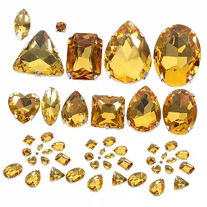 Прикраси Типу Стрази SEWACC Прості Стрази з Кігтиками для Одягу для DIY, Золотий - Фото 1