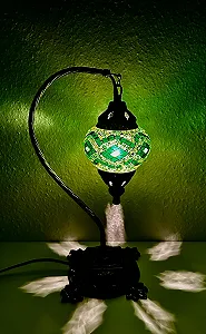 Настільна лампа Samarkand Lights Mosaic Floor Lamp S Oriental Turkish Green - Фото 1