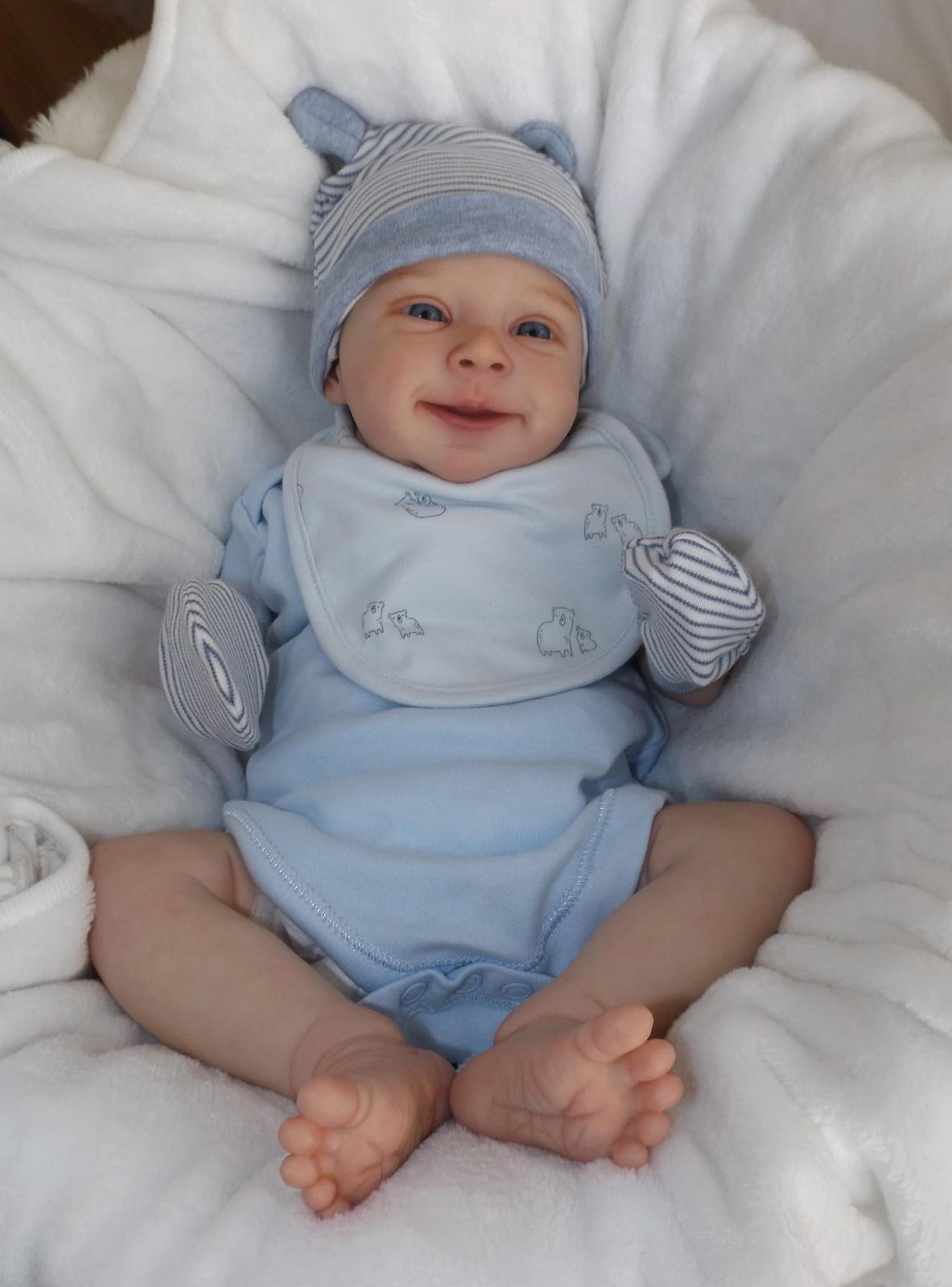 Кукла Anano Reborn Lifelike Baby Sebastian 18 дюймов для детей 3+, фото №3