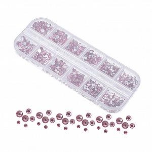 Стразы Ювелирные Мини Кристалл Подвеска Плоская Страза Бисер Стразы для ногтей Стразы для ногтей Стразы для ногтей Кристаллы для ногтей Самоцветы Мини Самоцвет Розовый Акрил - Фото 1