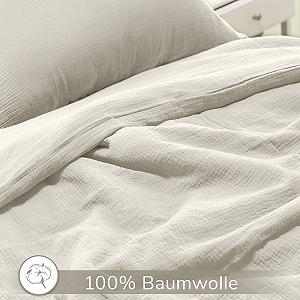 Постільна білизна DerF HOME Muslin, сіра, 135 x 200 см підодіяльник + 80 x 80 см наволочка, 100% бавовна, м'яка та приємна для шкіри для спокійного сну synthetic.ua - Фото 1
