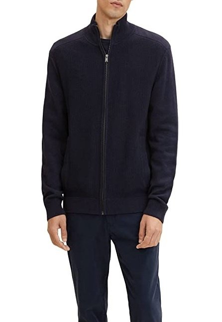 Кардиган basic structured knit jacket 1032303-13160 TomTailor Темно-синій M, фото №1