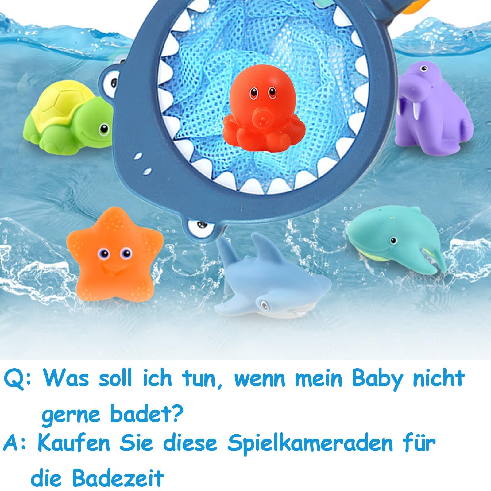 Водная игрушка для детей Набор из меняющих цвет животных, фото №7