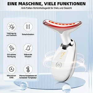 Массажер для лица NVKHG против морщин, 7 цветов LED света EMS Gua Sha электрический, 3 режима synthetic.ua - Фото 1