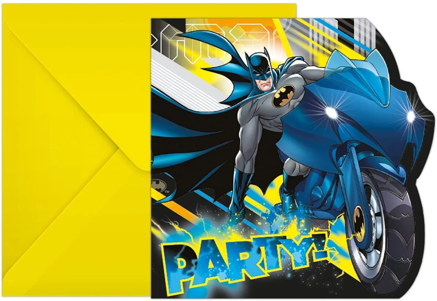 Набір посуду для вечірки Batman Rogue Rage для дитячих днів народжень з 6-8 дітьми: тарілки, стакани, серветки, запрошення, скатертина, соломинки, стрічки, повітряні кульки, дитячі прикраси для вечірки, фото №5