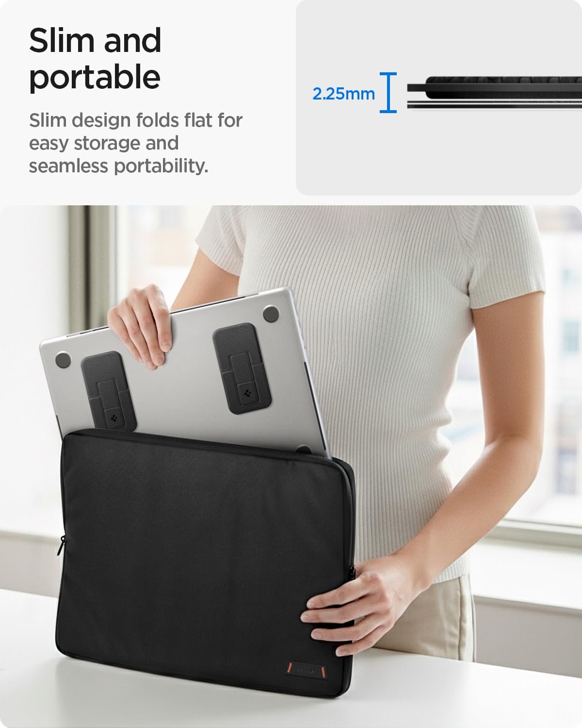 Підставка для ноутбука Spigen Slim Fold 2PC - Чорний, фото №4