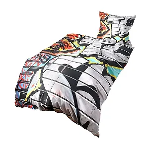 Постільна білизна G Bettwarenshop Graffiti ранфорс 155 x 220 см + 80 x 80 см яскравий та різнокольоровий - Фото 1