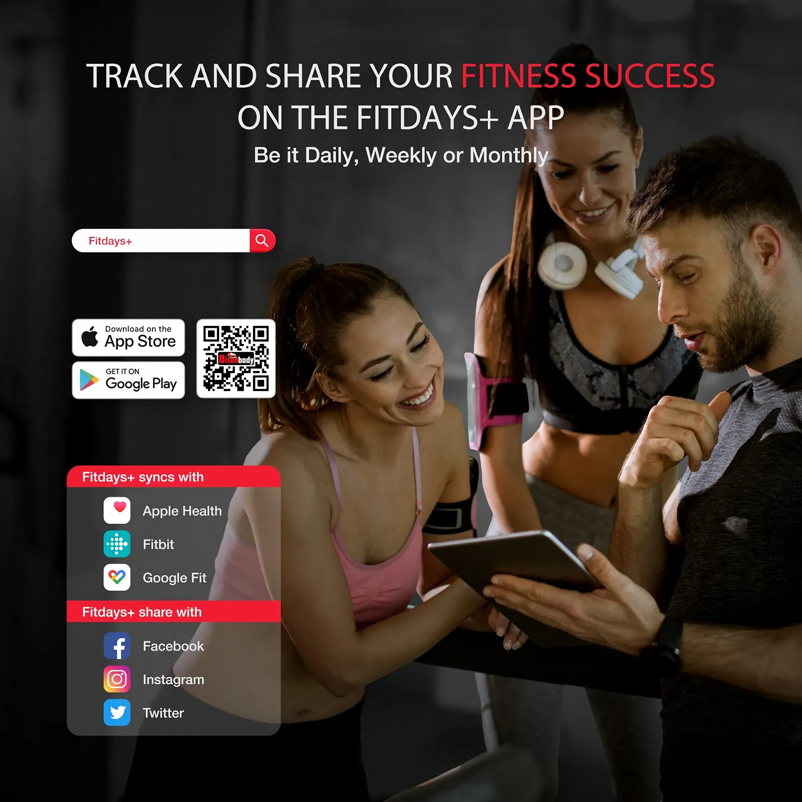 Скакалка розумна Bisonbody Fitdays+ 2 режими 3 м та бездротова Bluetooth, фото №3
