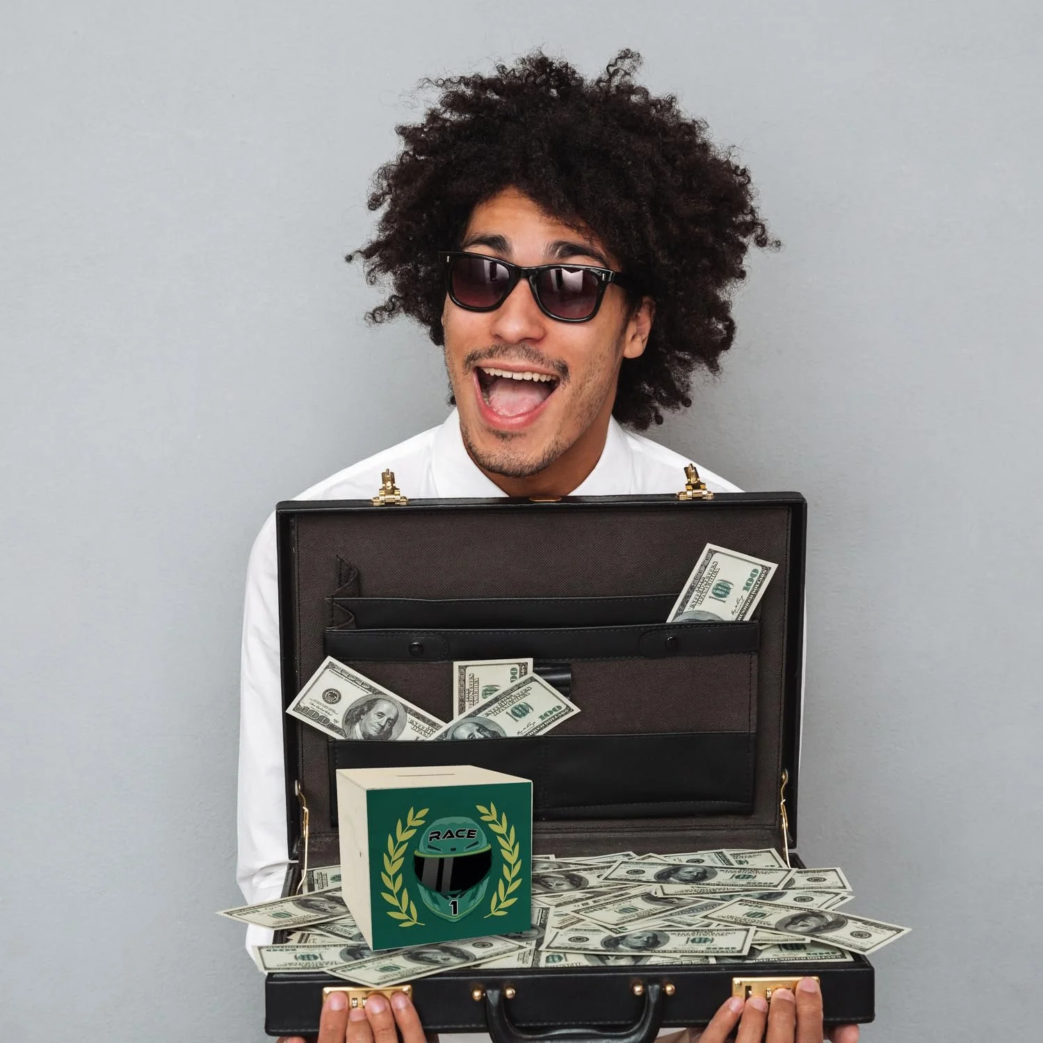 Скарбничка Motorsport Helmet 9,8 х 10,1 х 8 см дерев'яна Racing, фото №5