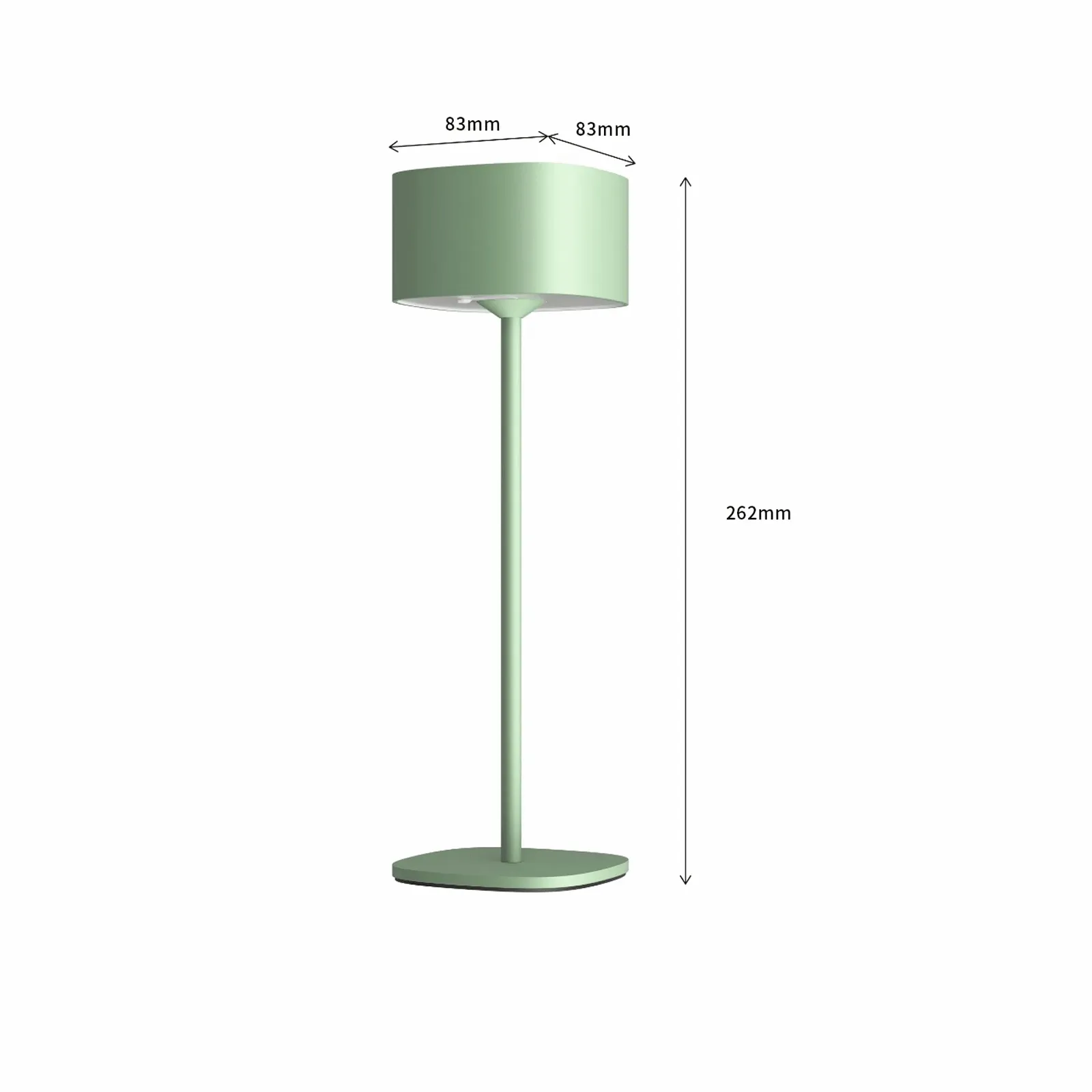 Настільна лампа CALEX Serino акумуляторна бездротова димована тепла біла водонепроникна алюмінієва Зелена, фото №6