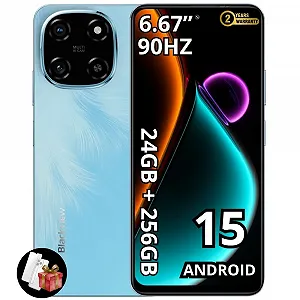 Смартфон Blackview Color 6 24 GB + 256 GB 6.67" 90 Hz 50 MP + 13 MP 5000 mAh Sky Blue - Фото 1