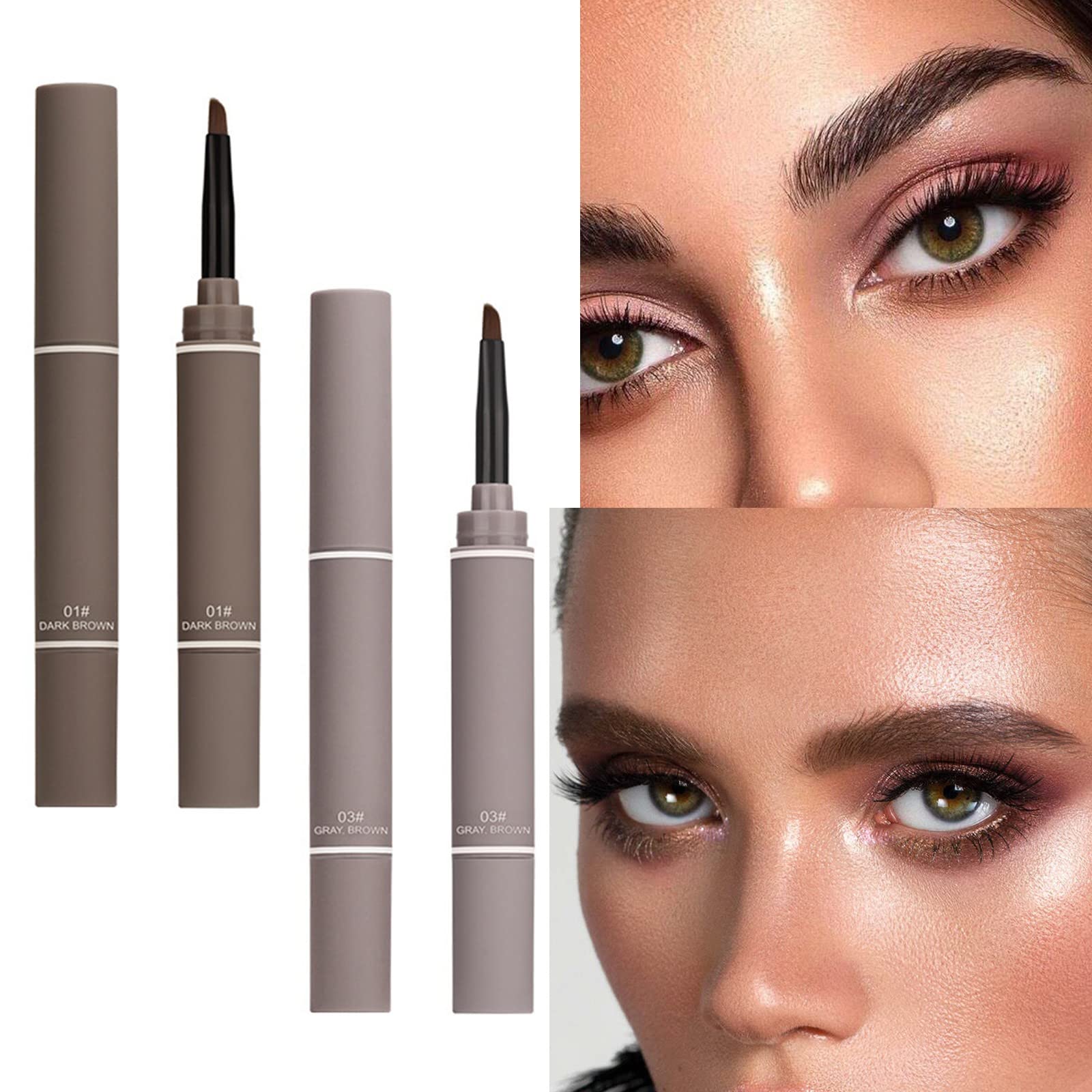 Карандаш для бровей для подчёркнутого, стойкого результата, натуральный мягкий макияж, фото №2