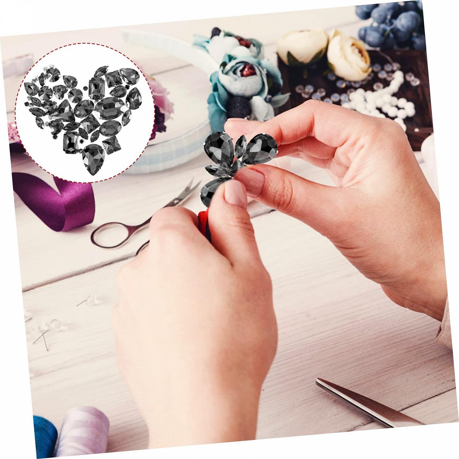 Набор сверл Gadpiparty для ветровых когтей 50 шт. Декоративные аксессуары для ногтей, одежды, хрустальных когтей, декоративные стеклянные самоцветы, стразы для ногтей, декоративные стразы из сплава, швейные сверла, фото №6