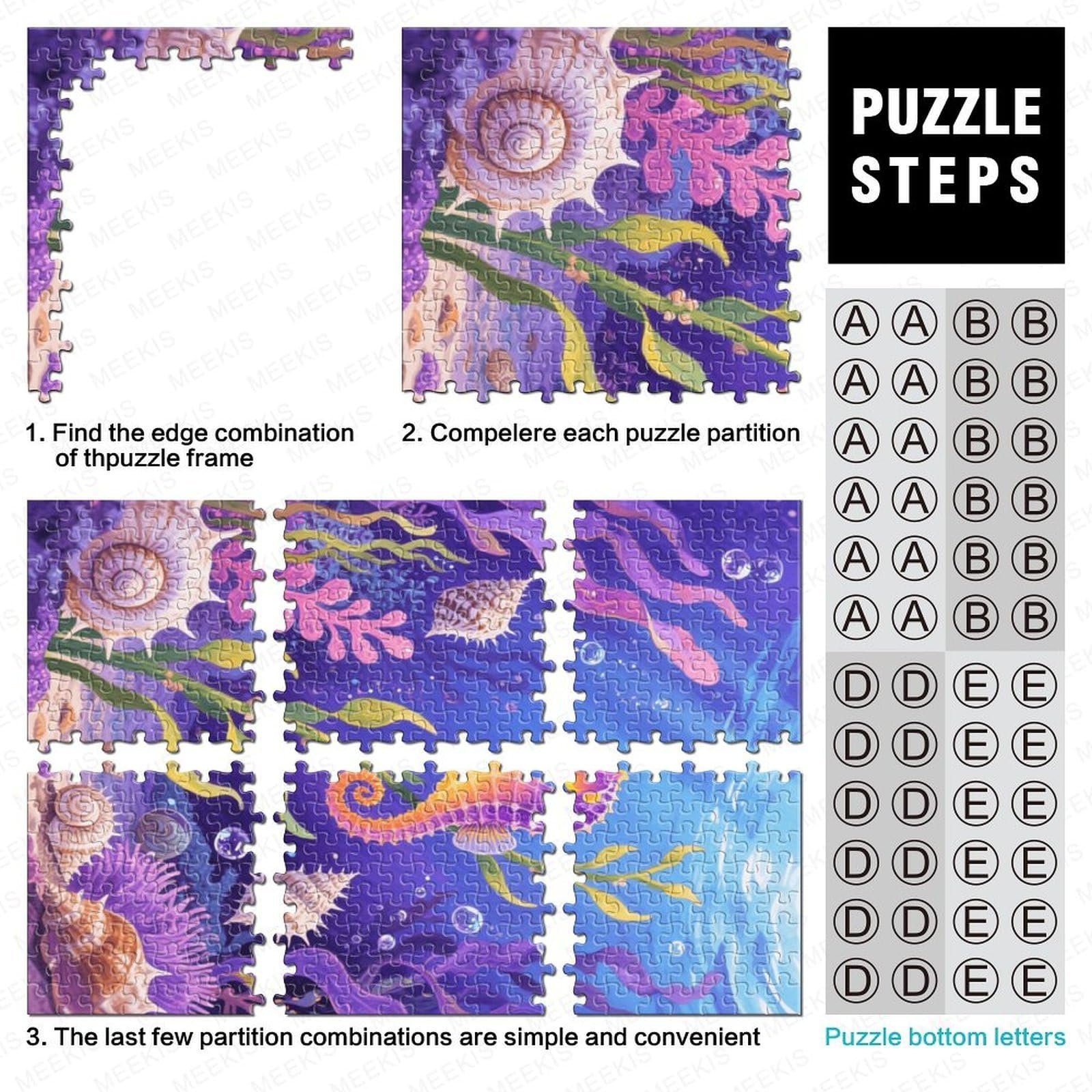 Пазл SeaPferd Seahorse Seabed 1000 деталей 70 x 50 см, фото №5 Пазл SeaPferd Seahorse Seabed 1000 деталей 70 x 50 см, фото №5