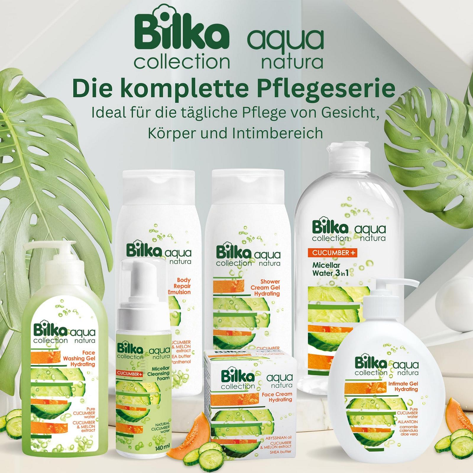 Крем-гель для душу Aqua Natura Hydrating зволожувальний з екстрактом огірка, дині та D-пантенолом 200 мл, фото №6