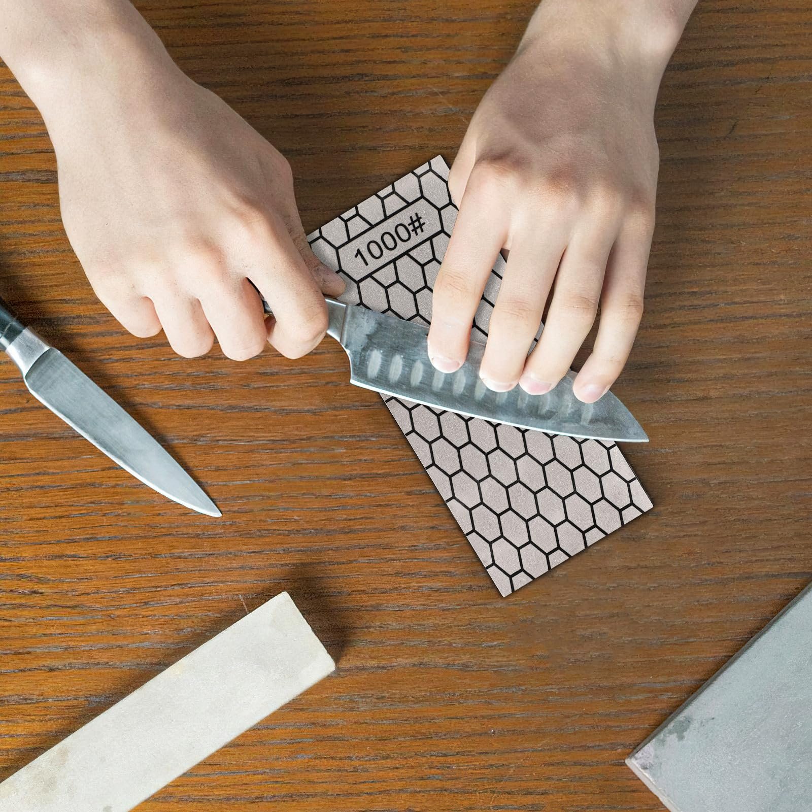 Алмазные точильные пластины SOIMISS 3 шт. двухсторонние износостойкие с нескользящим основанием, фото №9