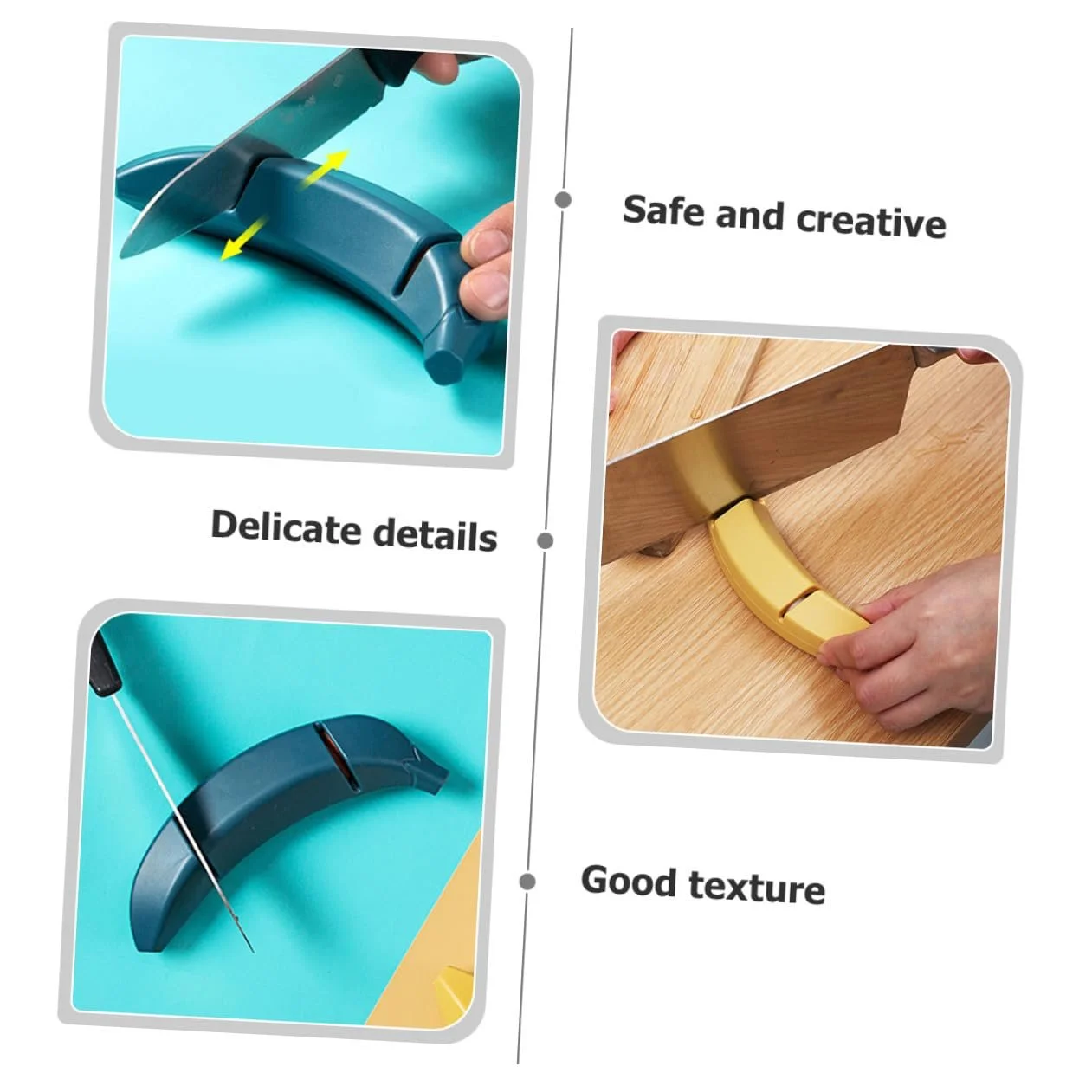 Набір ручних точилок для ножів (2 шт.) з нековзною ергономічною ручкою для кухні та саду, фото №6