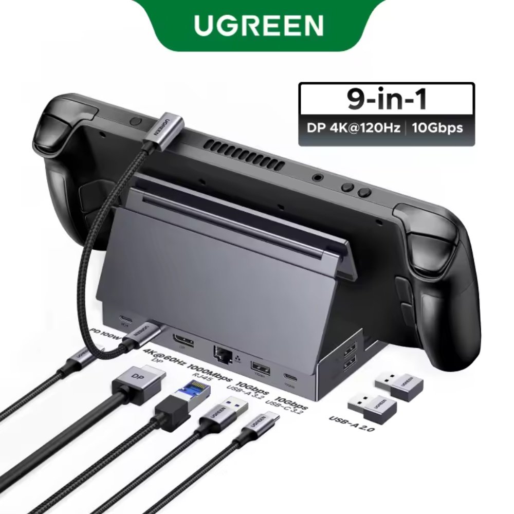 Док-станція Ugreen 9в1 CM800 100W Steam Deck, ROG Ally, Nintendo, X Legion, фото №1