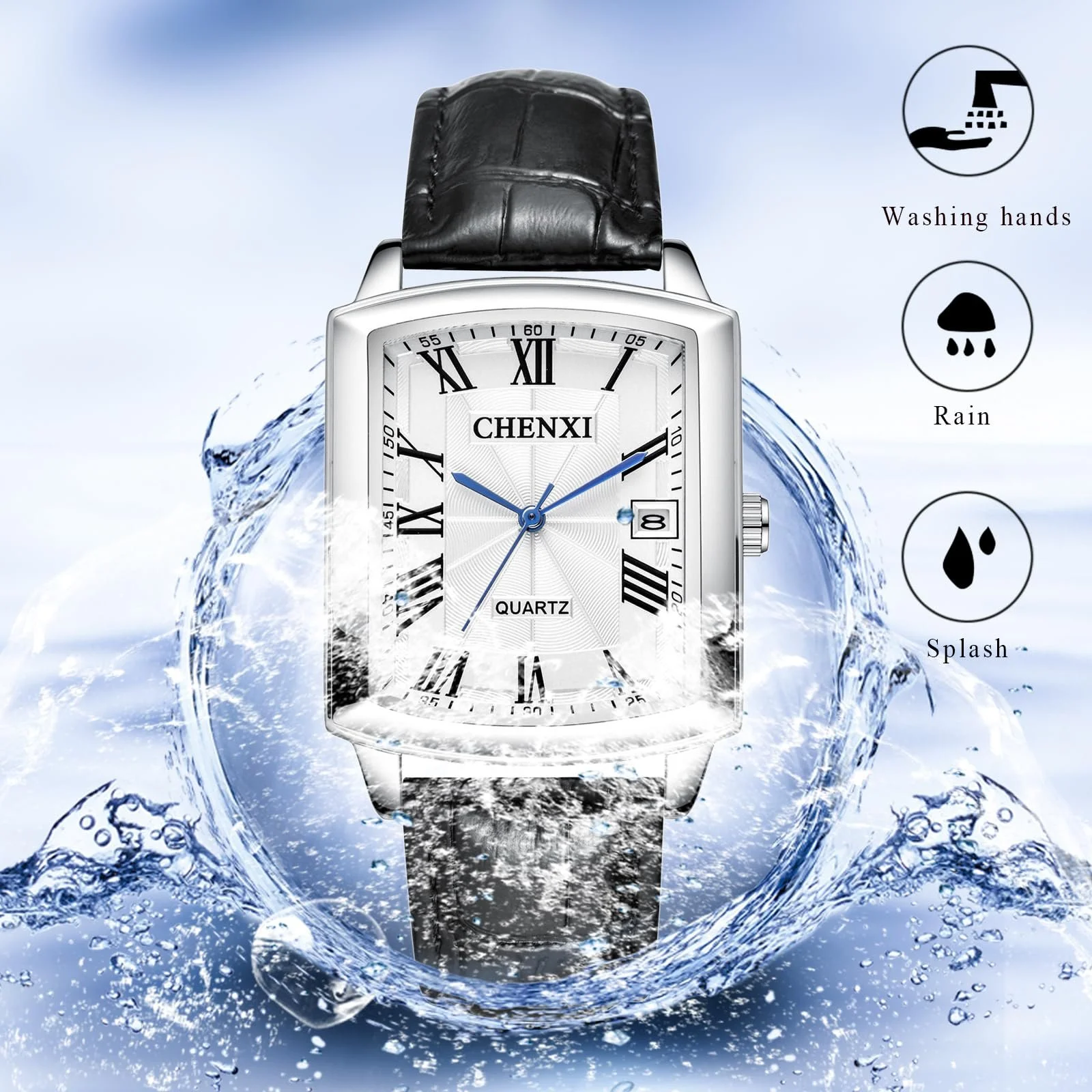 Чоловічий годинник JewelryWe Кварцовий Аналоговий Календар 30 м Водонепроникний, фото №6 Чоловічий годинник JewelryWe Кварцовий Аналоговий Календар 30 м Водонепроникний, фото №6