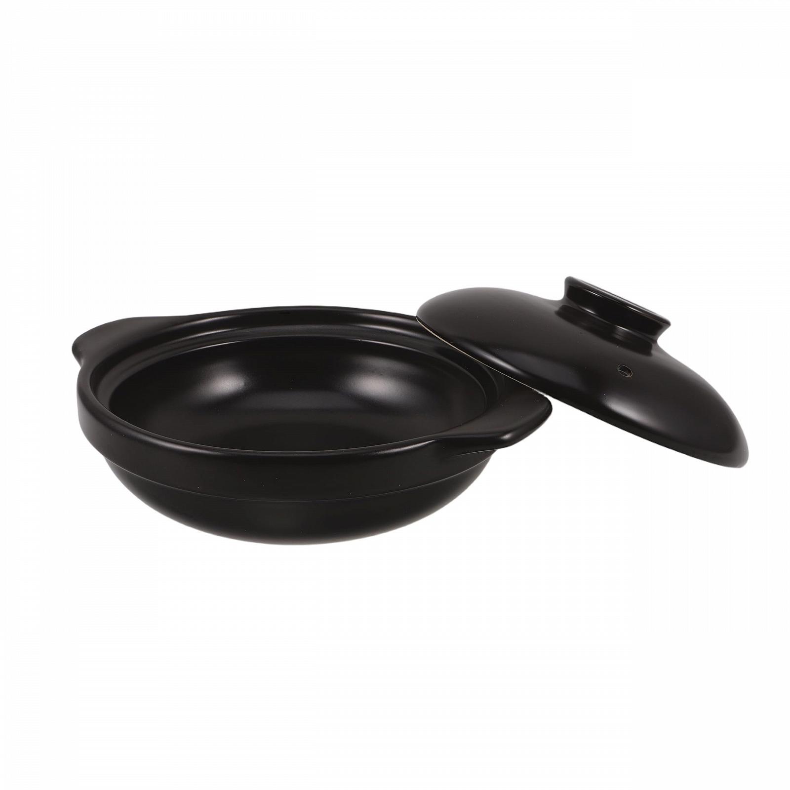 Горщик глиняний Healifty Керамічний 1,7 л з кришкою термостійкий для тушкування та супів 2-3 особи, фото №1