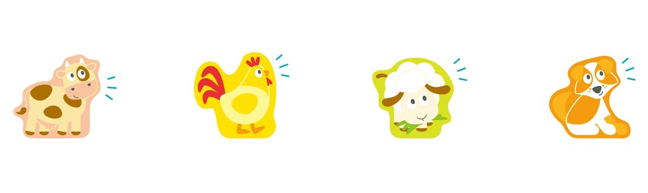 Дерев'яний пазл Hape HAP-E1614 E1614 Ферма зі звуками різнокольоровий, фото №5