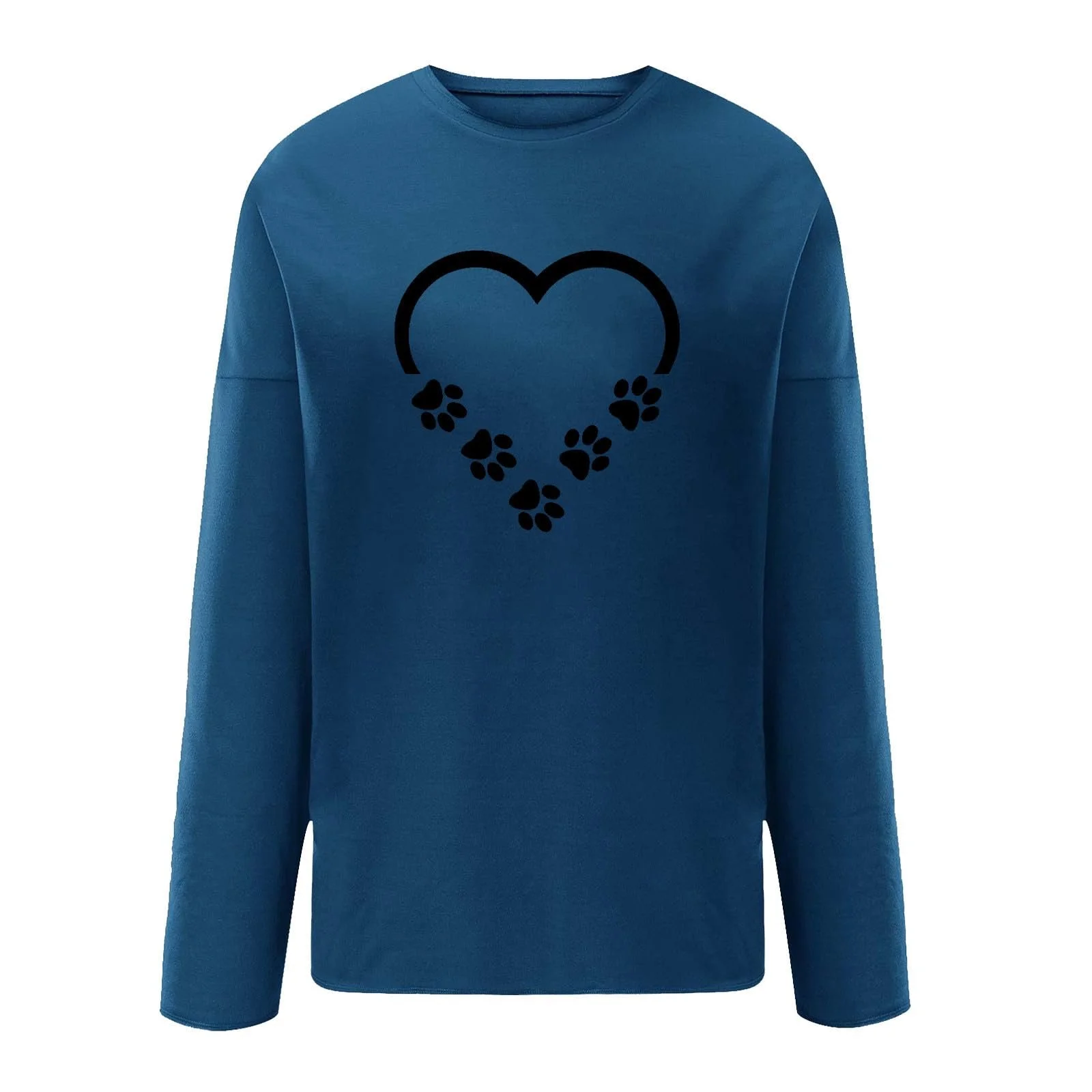 Женский Свитшот TRIGLICOLEUM Без Капюшона Пуловер С Принтом Сердца Любви и Следа Собачьей Лапы, Длинный Рукав, Базовая Рубашка, Круглый Вырез, Джемпер, Блузка Большого Размера, фото №4 Женский Свитшот TRIGLICOLEUM Без Капюшона Пуловер С Принтом Сердца Любви и Следа Собачьей Лапы, Длинный Рукав, Базовая Рубашка, Круглый Вырез, Джемпер, Блузка Большого Размера, фото №4