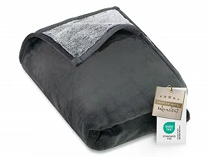 Покривало зі штучного хутра ZOLLNER 100% поліестер 150 x 200 см Сірий - Фото 1