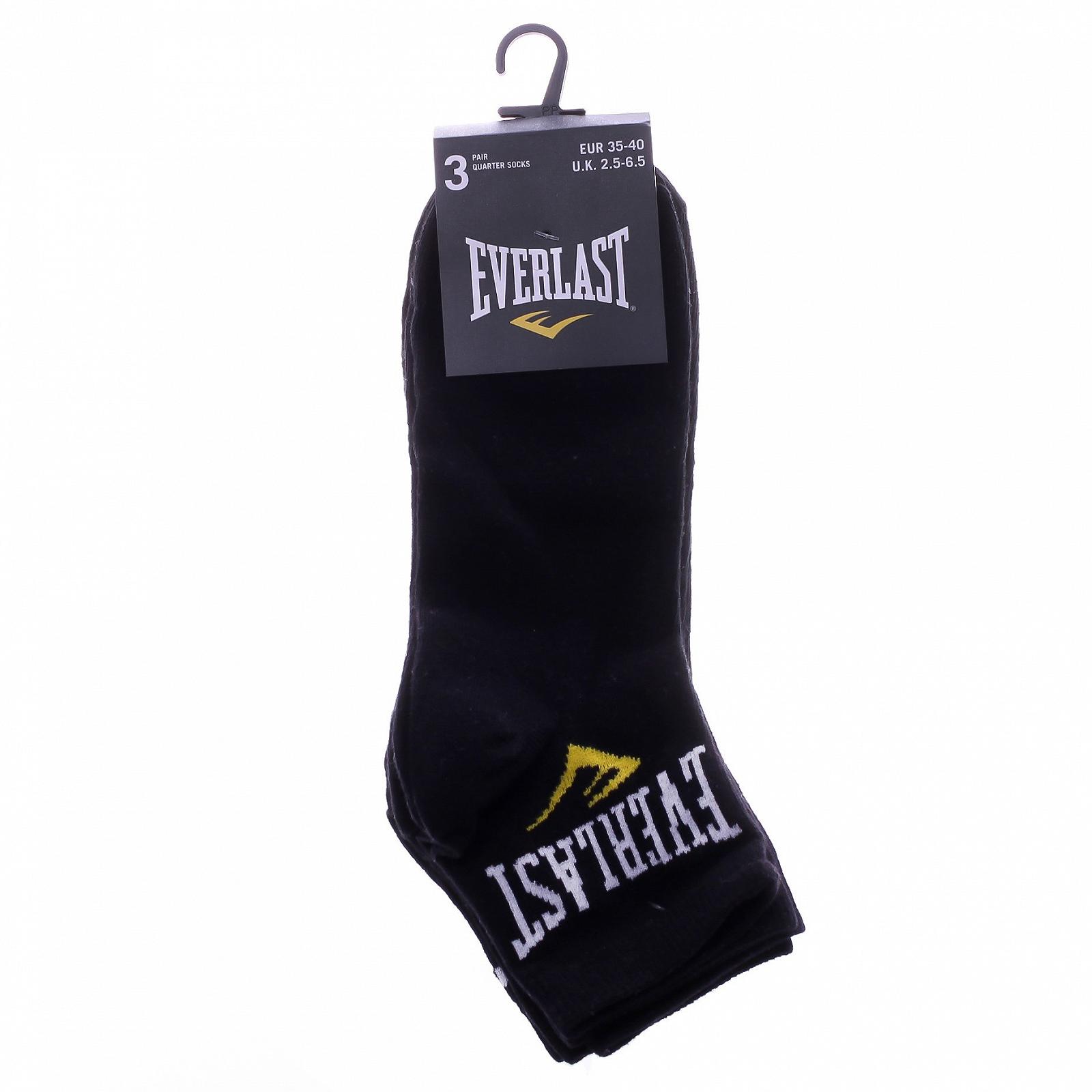 Носки Everlast QUARTER 3 PAIR Черный 35-40, фото №2