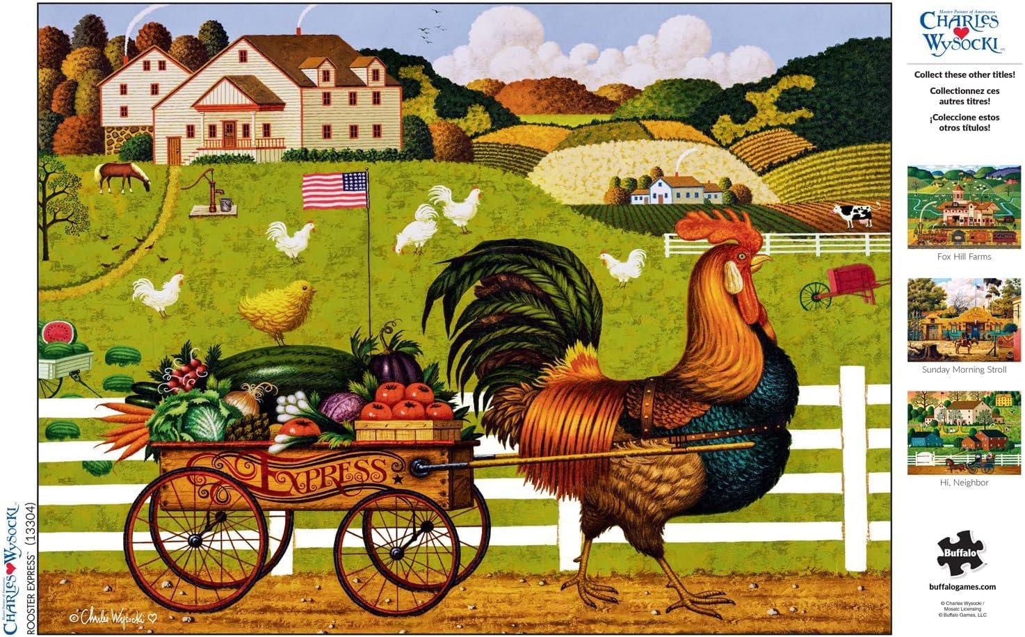 Пазл Buffalo Games Charles Wysocki Rooster Express 1000 деталей, фото №4 Пазл Buffalo Games Charles Wysocki Rooster Express 1000 деталей, фото №4