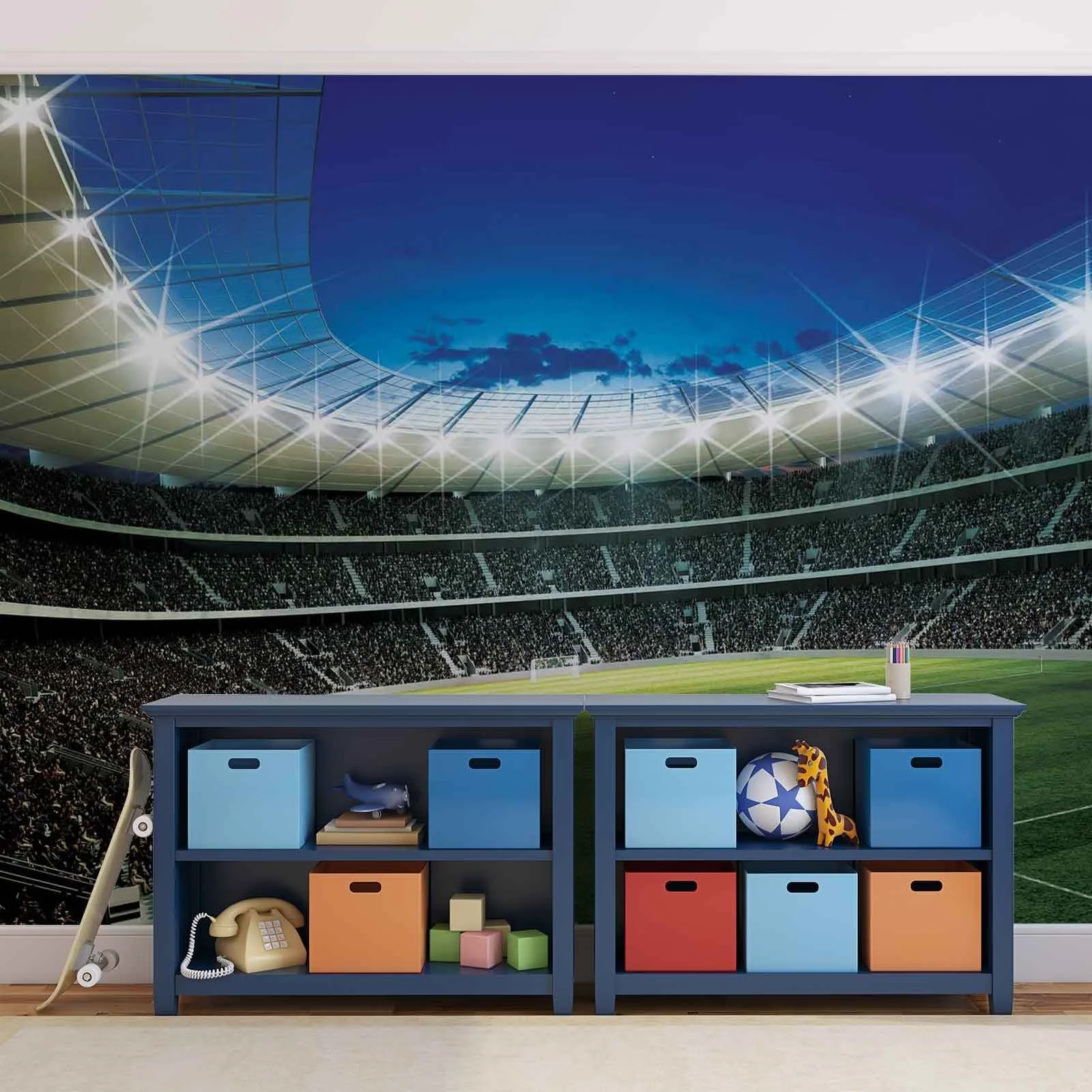 Фотообои флизелиновые Sport Football Stadium Child 312 x 219 см с клеем 3D эффект, фото №4