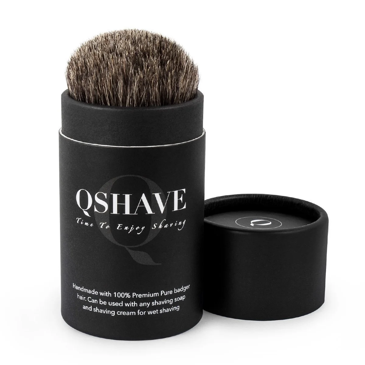 Помазок для бритья QSHAVE Pure Badger Hair ручной работы, дерево, фото №7