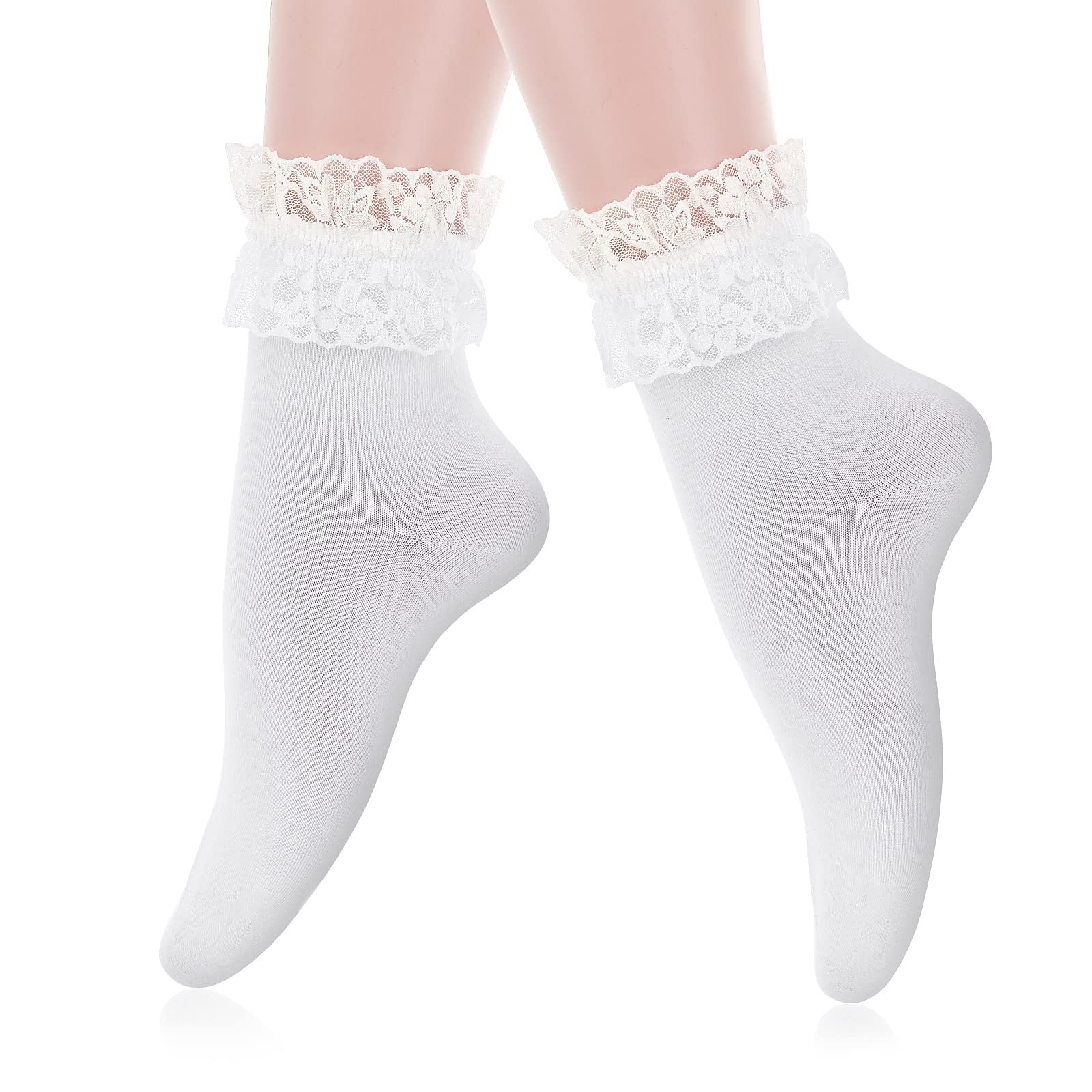 Шкарпетки Sibba Ruffle Liners Lace 1 пара Kawaii Ruffle Crew, фото №1