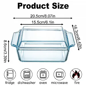 Форма для запекания стеклянная с крышкой 1 л synthetic.ua - Фото 1