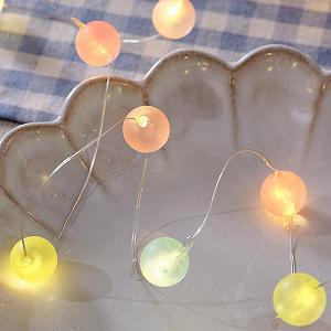 Гірлянда Lights4fun Micro LED Ball 20 теплий білий різнокольоровий - Фото 1