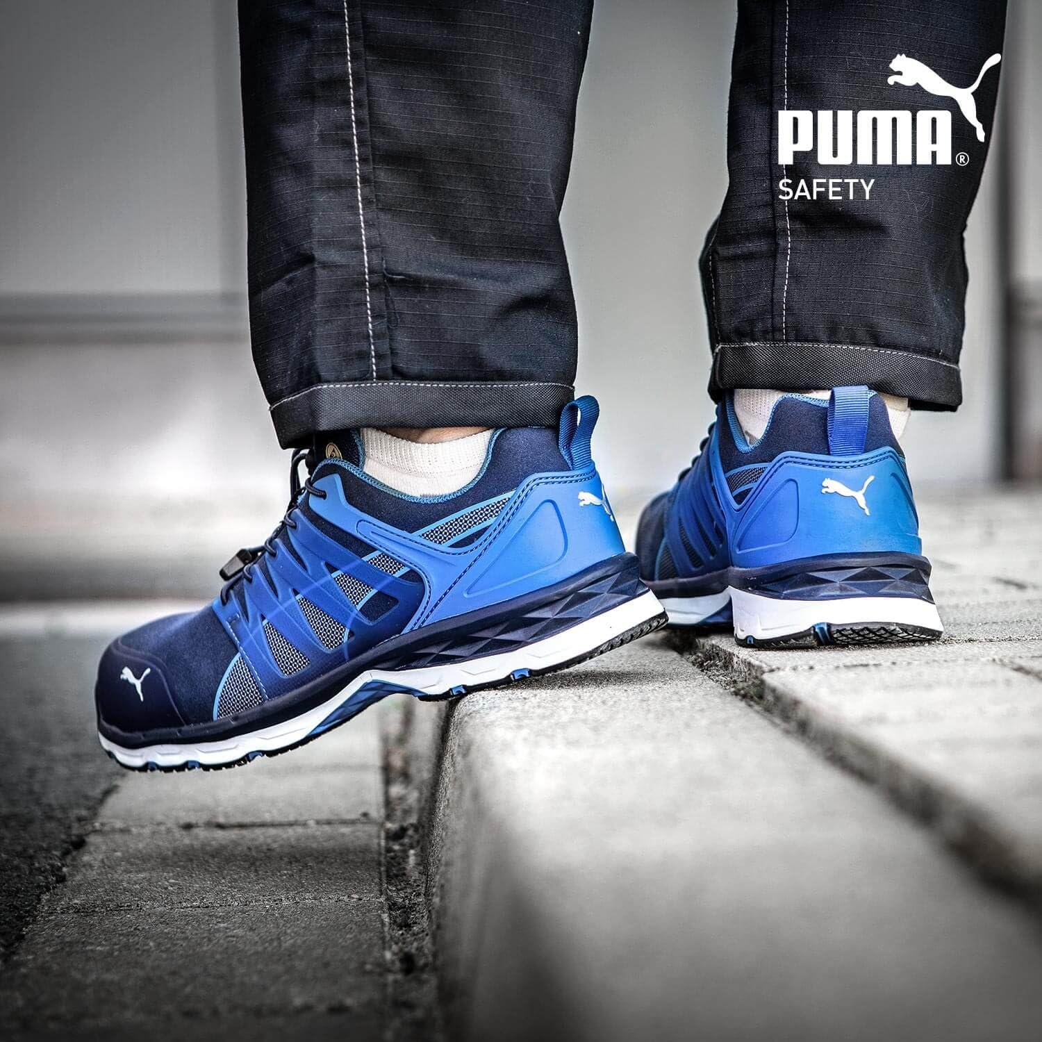 Кроссовки PUMA Safety Velocity 2.0 Blue Low Кроссовки S1P SRC Фиберглассовый подносок Мужские, фото №9