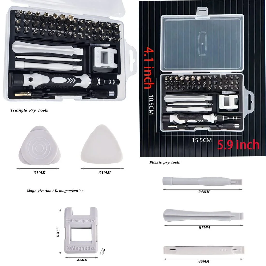 Набір викруток Precision 52-в-1 Магнітний Міні Комп'ютерний, фото №3