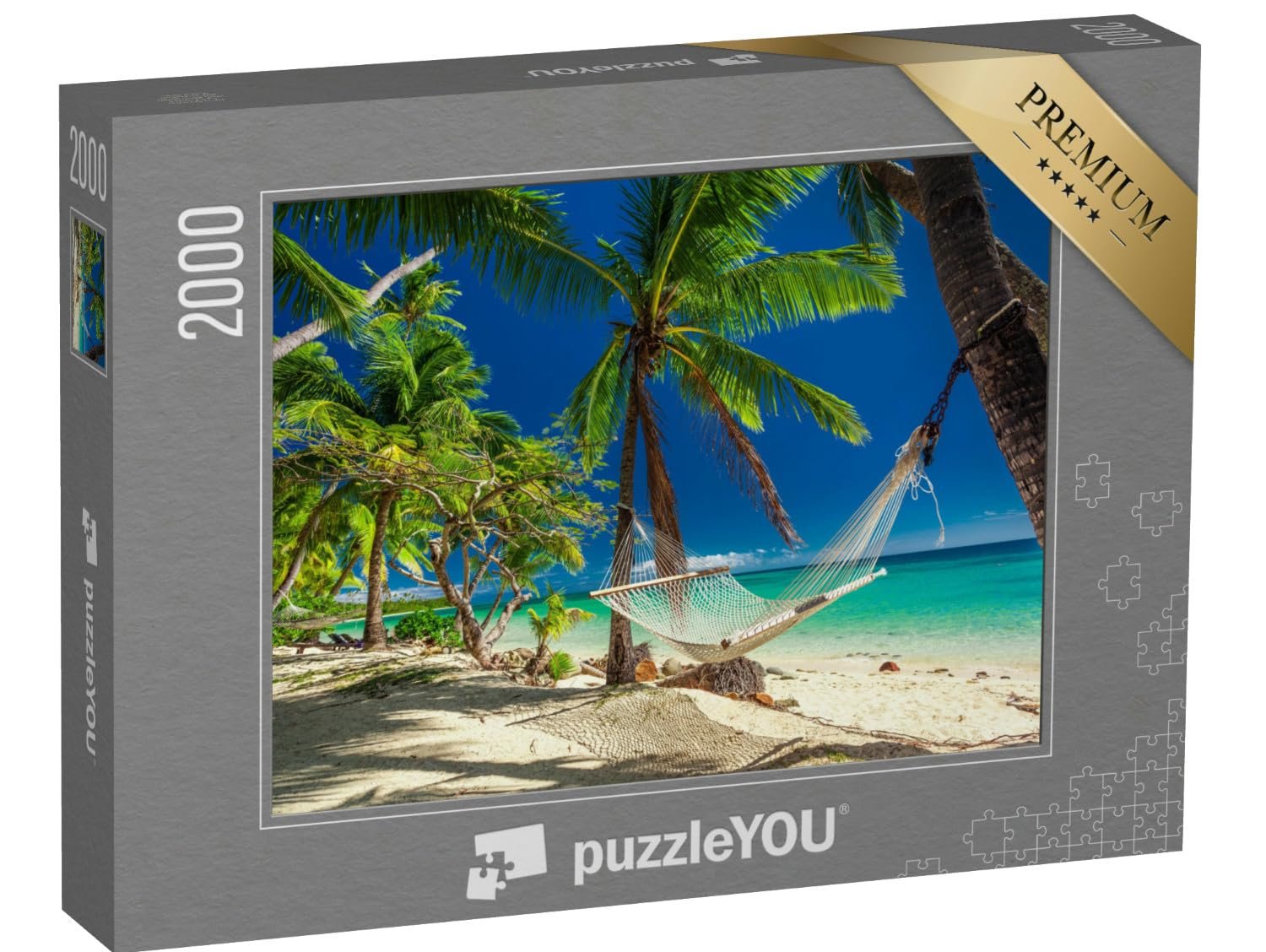 Пазл puzzleYOU From The World Puzzle Collection Гамак под тропическими пальмами, острова Фиджи 2000 элементов, фото №1