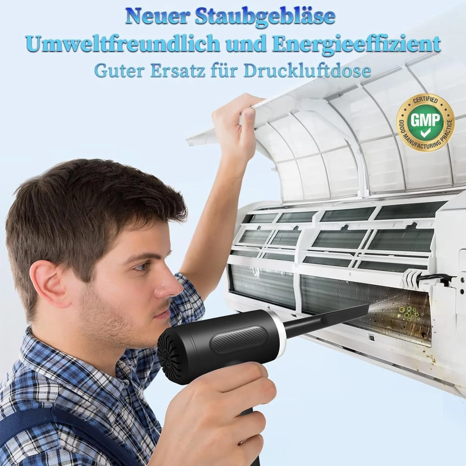 Электрическая воздуходувка Chanurae 3 скорости 100,000 RPM 6000 mAh USB Quick Charge, фото №4