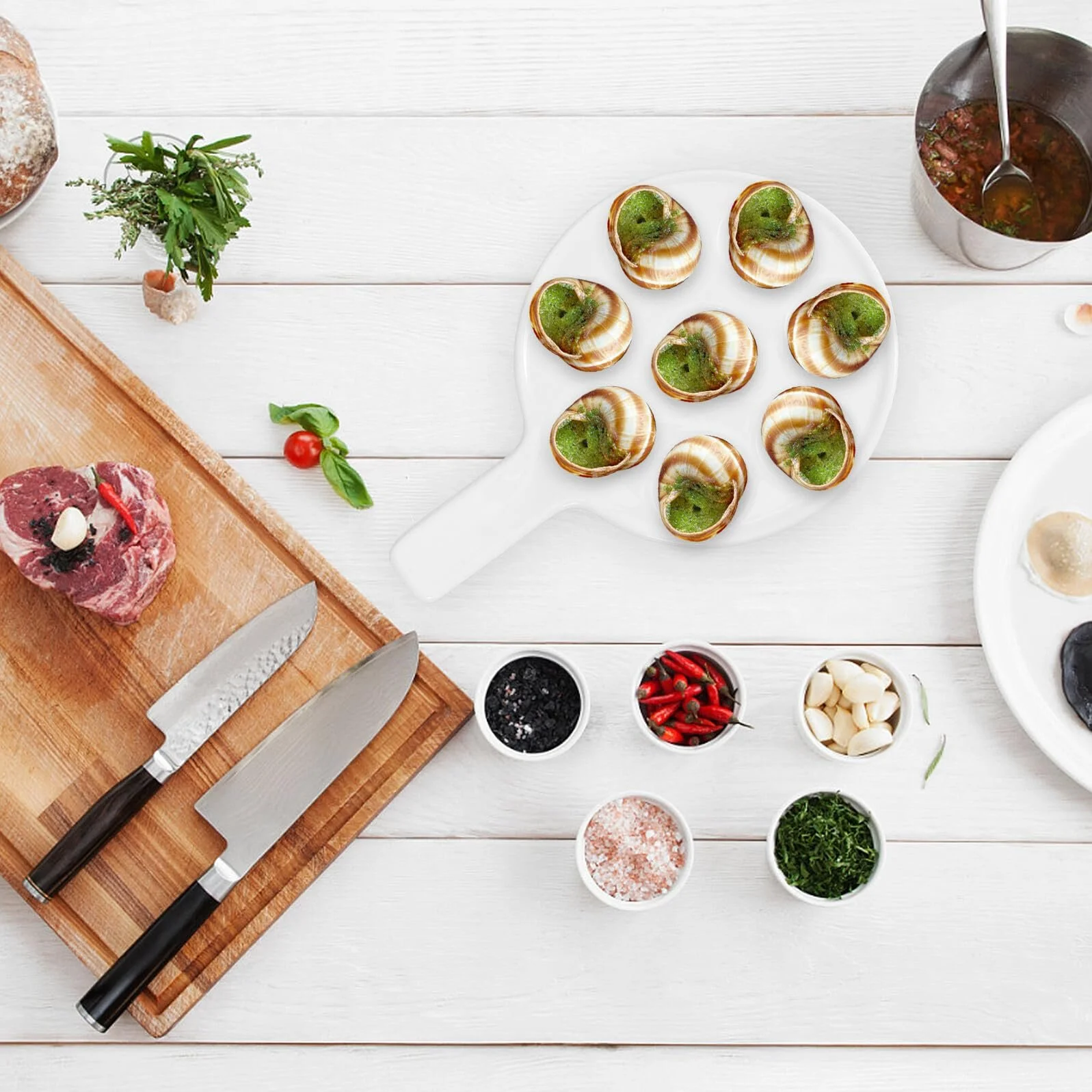 Керамічна форма для запікання равликів велика нековзна для духовки та посудомийної машини, фото №3