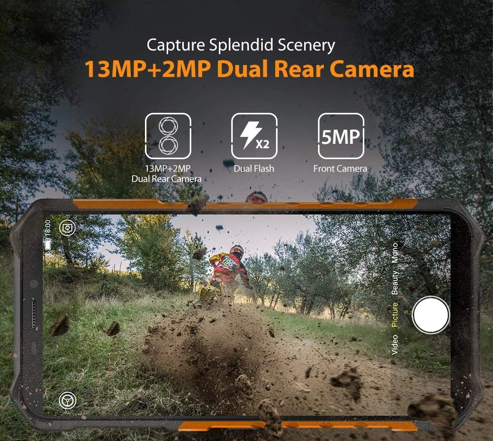 Смартфон Ulefone Armor X5 5,5 дюйма IP68/IP69K Octa-Core 3GB RAM 32GB ROM Dual SIM 5000 mAh Black, фото №4