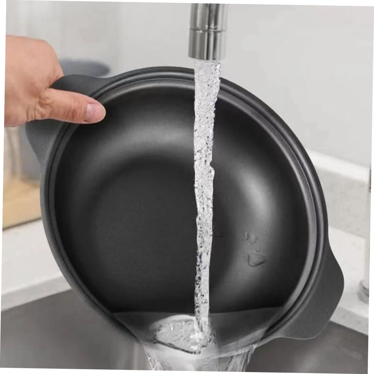 Каструля для тушкування Ciieeo чавунна 16 см з кришкою антипригарна з подвійною ручкою, фото №6