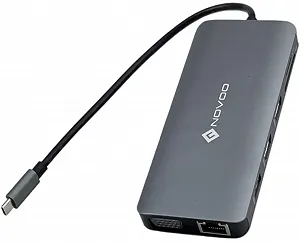 Док-станція NOVOO 11 в 1 універсальна для ноутбука synthetic.ua - Фото 1